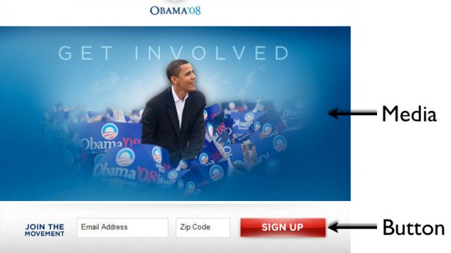 Landing Page Obama 2008