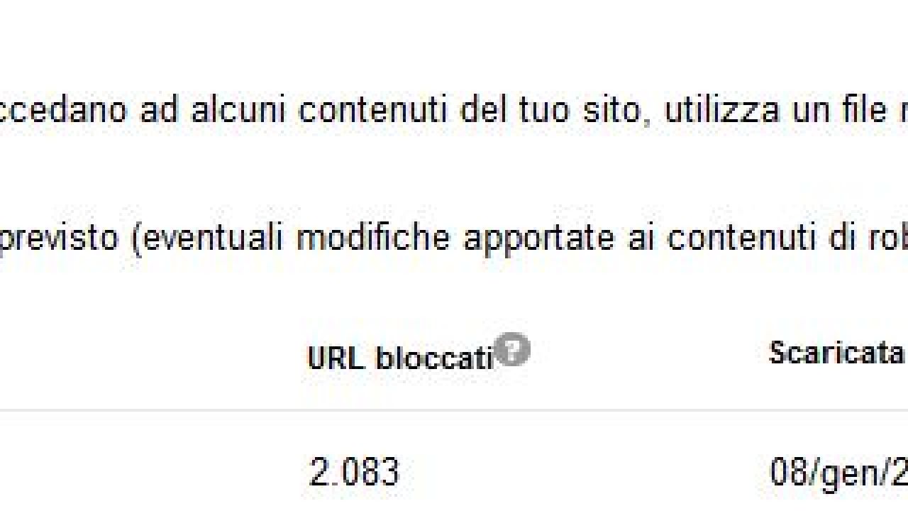 Gestione file robots da WMT