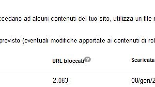 Gestione file robots da WMT